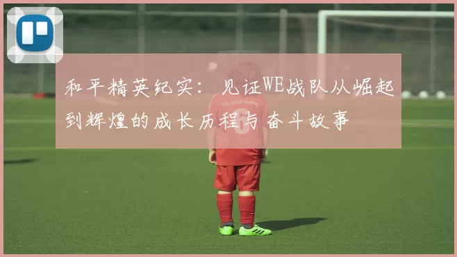 和平精英纪实：见证WE战队从崛起到辉煌的成长历程与奋斗故事